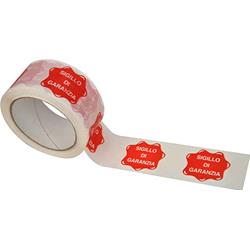 SYROM Rotolo Nastro Adesivo con scritta "SIGILLO DI GARANZIA" 50mm x 66 m (singolo rotolo)