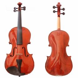 ffalstaff Violino 4/4 Massello Finitura Lucida Marrone Scuro (Custodia Rettangolare ed Accessori)