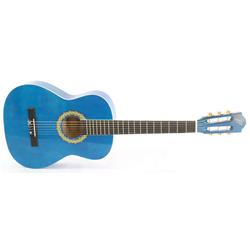 ffalstaff C341 Chitarra Classica 3/4 con Binding Avorio Applicato e Meccaniche Madreperlate (Blu)
