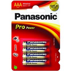 PANASONIC Batterie Pro Power Alkaline AAA Ministilo (Blister 4 Pz.)
