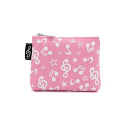 Borsa Portamonete con note musicali (Colore Rosa)