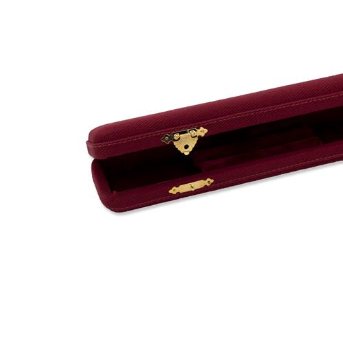 TAKT Astuccio Rigido per 2 Bacchette Rivestito in Cotone Bordeaux
