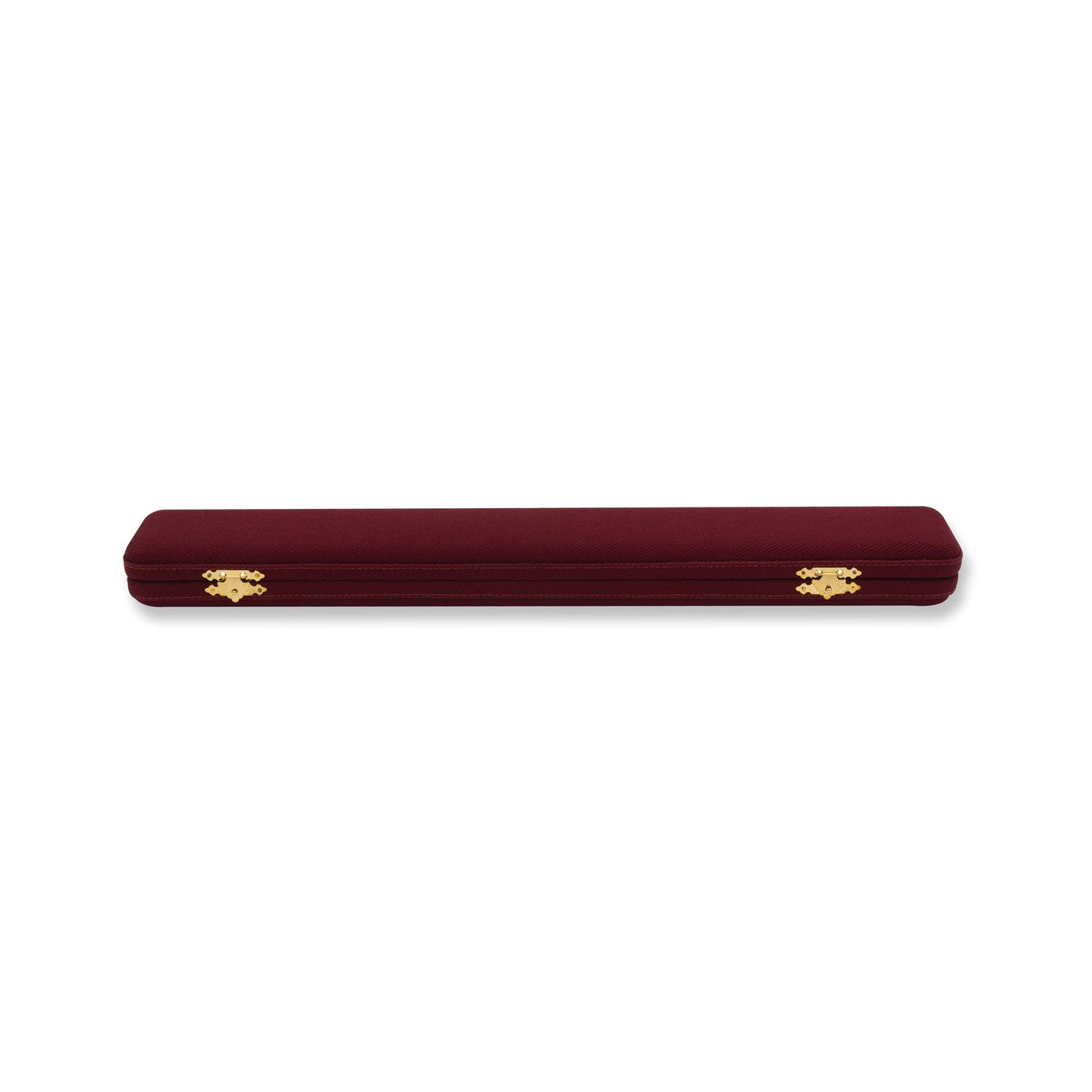 TAKT Astuccio Rigido per 2 Bacchette Rivestito in Cotone Bordeaux