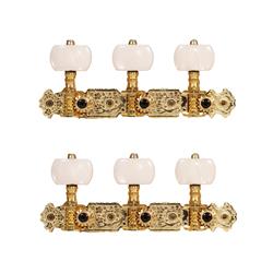 ALICE Meccaniche per Chitarra Classica Placcate Oro 18K Corte (palette Bianche)