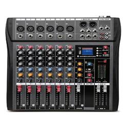 SINEXTESIS Mixer 6 canali (reali) MP3 USB Bluetooth con Effetto Echo