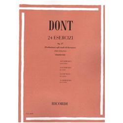 Dont J. - 24 Esercizi Preliminari agli Studi di Kreutzer OP. 37 per Violino - Ed. R. Zanettovich