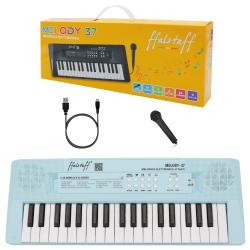 ffalstaff Mini Tastiera Elettronica 37 tasti - Uso Melodica (Celeste)