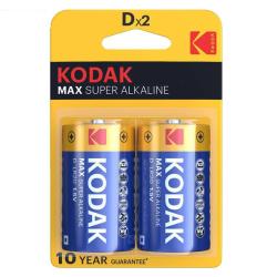 KODAK Batteria Alkaline Torcia D Serie "MAX" (2 pz in Blister)