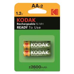 KODAK Batteria Ricaricabile Stilo AA 2600mAh (2 pz in Blister)