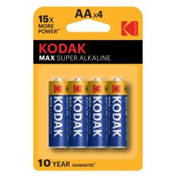 KODAK Batteria Alkaline Stilo AA Serie "MAX" (4 pz in Blister)