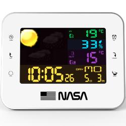 Nasa Stazione Meteo Rocket con Display LCD 8,2 cm - Calendario Orario Sveglia