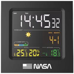 NASA Stazione Meteo Astraunaut con Display LCD 7,4 cm - Calendario Orario Sveglia