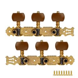 ALICE Meccaniche per Chitarra Classica Placcate Oro 18K con Lyra (palette Antracite)