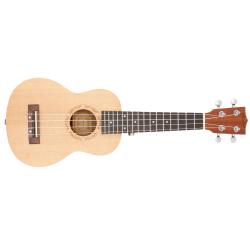 ffalstaff Ukulele "Soprano" con rosetta intarsata nel legno e Borsa (Natural)