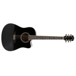 ffalstaff FG414CE Chitarra Acustica Elettrificata Cutway con Top in Abete, Tastiera e Ponte in Palissandro (Black)