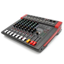 SINEXTESIS Mixer 6 canali, multieffetto DSP, interfaccia USB, lettore Mp3, Bluetooth