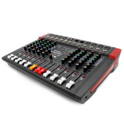 SINEXTESIS Mixer 8 canali, multieffetto DSP, interfaccia USB, lettore Mp3, Bluetooth