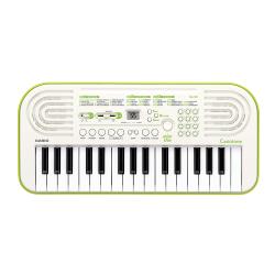 CASIO SA50 Tastiera Elettronica 32 Tasti (Bianca con fondo verde)