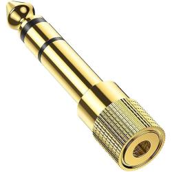 SINEXTESIS Adattatore Spina Jack 6,3 mm (M) - Presa mini jack (F) in Metallo