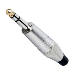 SINEXTESIS Jack Stereo Professionale 6,3 mm. con Corpo in Metallo e Pinza Interna Stringicavo in Plastica