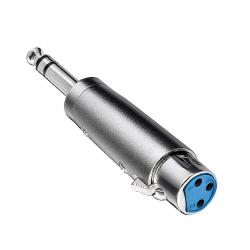 SINEXTESIS Adattatore da Presa XLR (F) a Spina Jack  ø 6,3 mm. Bilanciato (M)