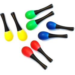 ffalstaff Coppia Mini Maracas in Plastica - colori assortiti