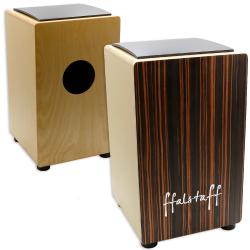 ffalstaff Cajon in Legno Scuro con Cuscino e Borsa (30 x 29 x 50 cm)