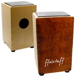 ffalstaff Cajon in Legno Effetto Naturale color Ciliegio con Cuscino (30 x 29 x 50 cm)