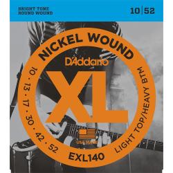 D'ADDARIO Muta per Chitarra Elettrica 10/52  Light Top