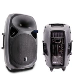 SINEXTESIS Diffusore Attivo 500W (LF 15" + HF 1") con Display LCD, Player Mp3 (USB/SD), Radio FM e Telecomando