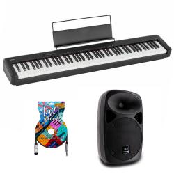 CASIO CDP-S110 Piano Digitale 88 Tasti Pesati, Panno copritastiera, diffusore attivo mp3 8" e cavo mini jack- XLR