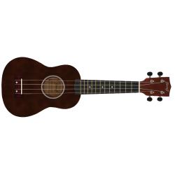 ffalstaff Ukulele Soprano 21" Superior Satinato con borsa (Marrone)