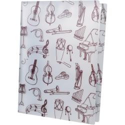 Raccoglitore tema musicale (20 pagine - Bianco)