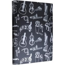 Raccoglitore tema musicale (20 pagine - Nero)