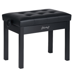 ffalstaff Panca per Pianoforte con Altezza Regolabile in Legno con Sedile in Eco-Pelle