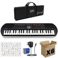 CASIO SA81, Borsa ffalstaff con Imbottitura 5 mm, Alimentatore e Adesivi con Notazione Italiana - (master carton da 6 pezzi)
