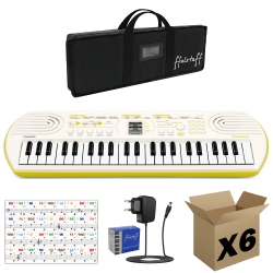 CASIO SA80, Borsa ffalstaff con Imbottitura 5 mm, Alimentatore e Adesivi con Notazione Italiana - (master carton da 6 pezzi)