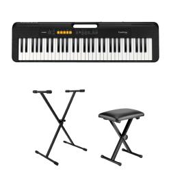 CASIO CT-S100 Tastiera elettronica 61 tasti, leggio incluso con tastiera, stand, panchetta