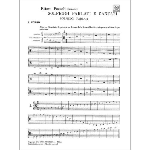 Solfeggi parlati e cantati - I Corso | Pozzoli