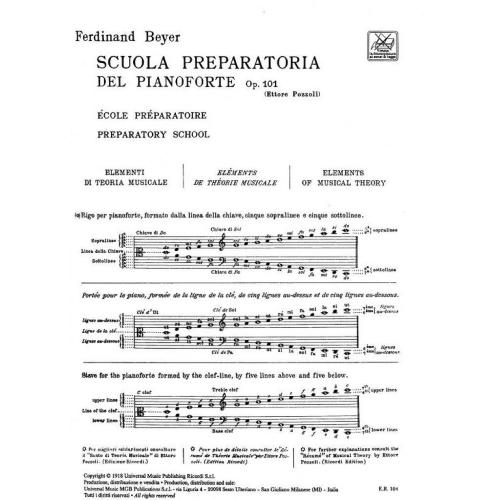 Scuola preparatoria del pianoforte - Op. 101 |  F. Beyer 