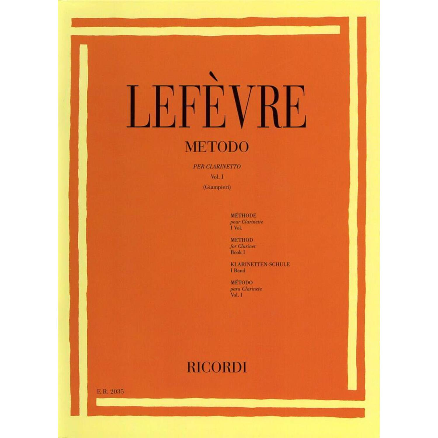 Metodo per clarinetto - Vol. 1 |  Lefevre