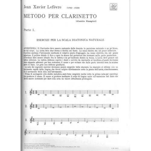 Metodo per clarinetto - Vol. 1 |  Lefevre