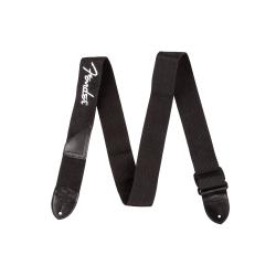 FENDER Tracolla in poliestere nero (Logo Bianco)