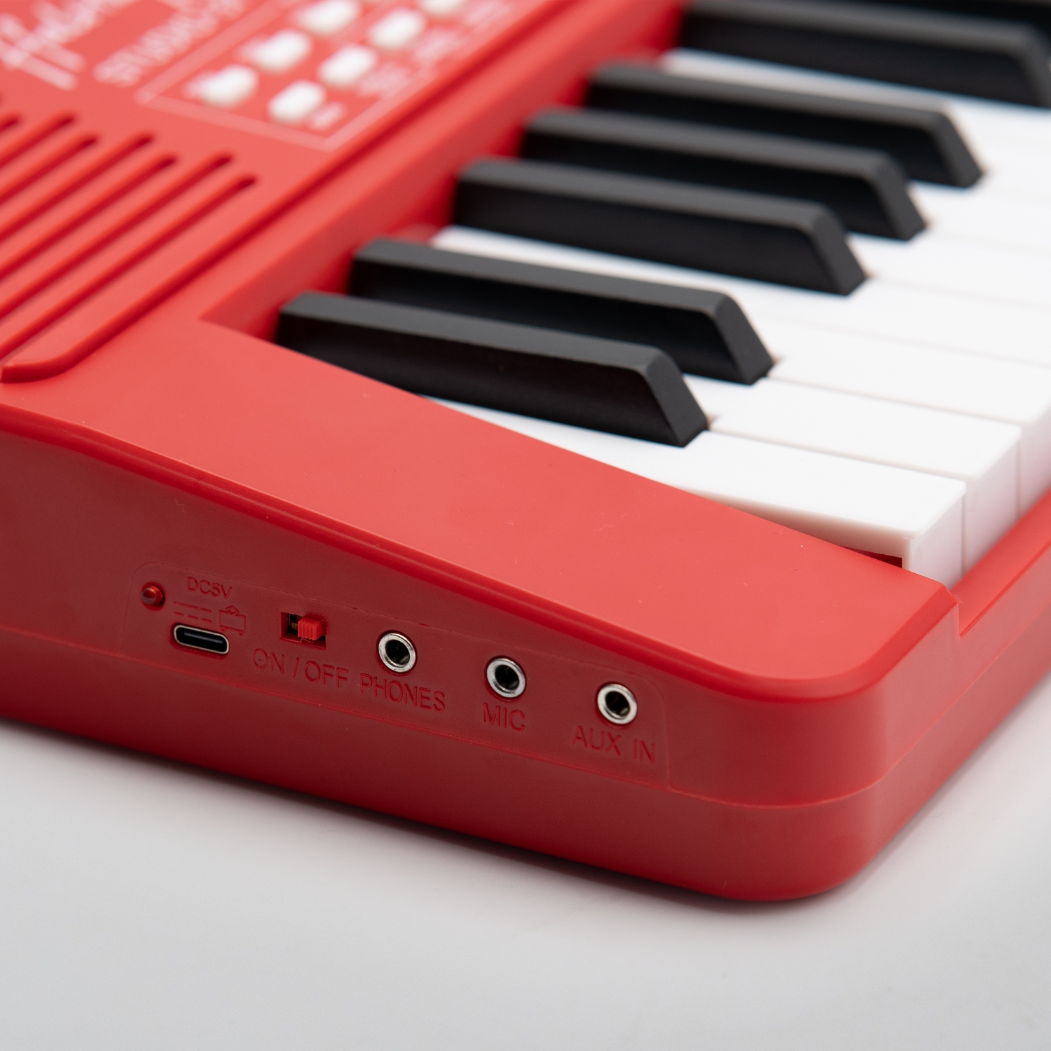 ffalstaff Tastiera elettronica ricaricabile 37 tasti per uso Scolastico "Italian Design" con 200 Suoni, 200 Ritmi, 50 Brani dimostrativi (la Rossa)