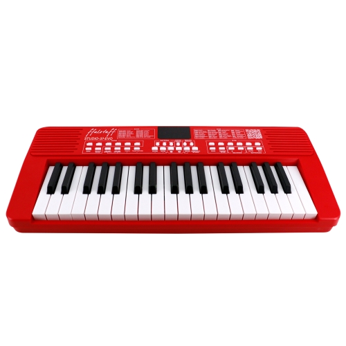 ffalstaff Tastiera elettronica ricaricabile 37 tasti per uso Scolastico "Italian Design" con 200 Suoni, 200 Ritmi, 50 Brani dimostrativi (la Rossa) - (master carton da 12 pezzi)
