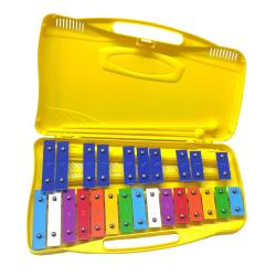 ffalstaff Metallofono Cromatico 25 Note con Piastre Colorate (Custodia Gialla)