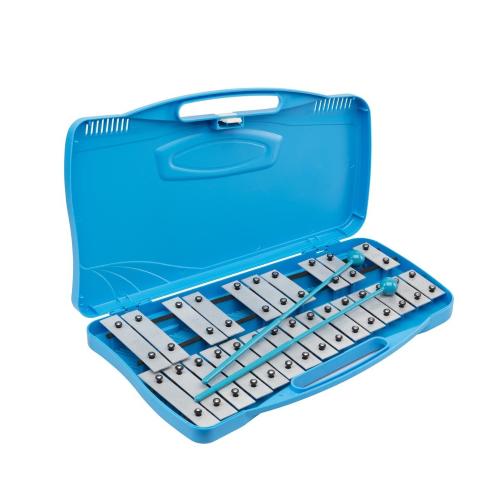 ffalstaff Metallofono Cromatico 25 Note con Piastre in Acciaio (Custodia Azzurra)