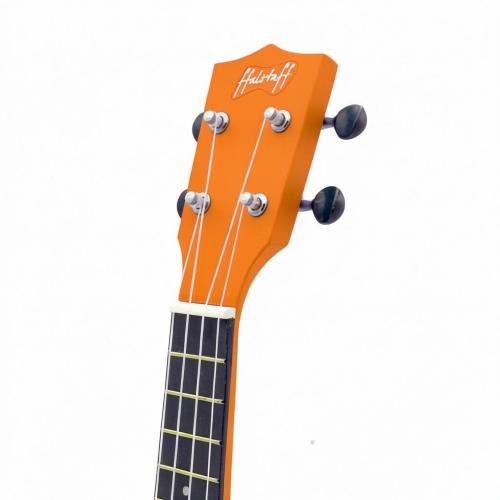 ffalstaff Ukulele Soprano 21" Superior Satinato con borsa, metodo rapido e kit 5 plettri (Arancione)