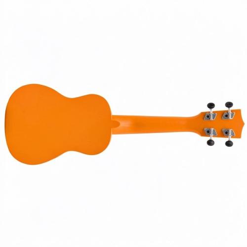 ffalstaff Ukulele Soprano 21" Superior Satinato con borsa, metodo rapido e kit 5 plettri (Arancione)