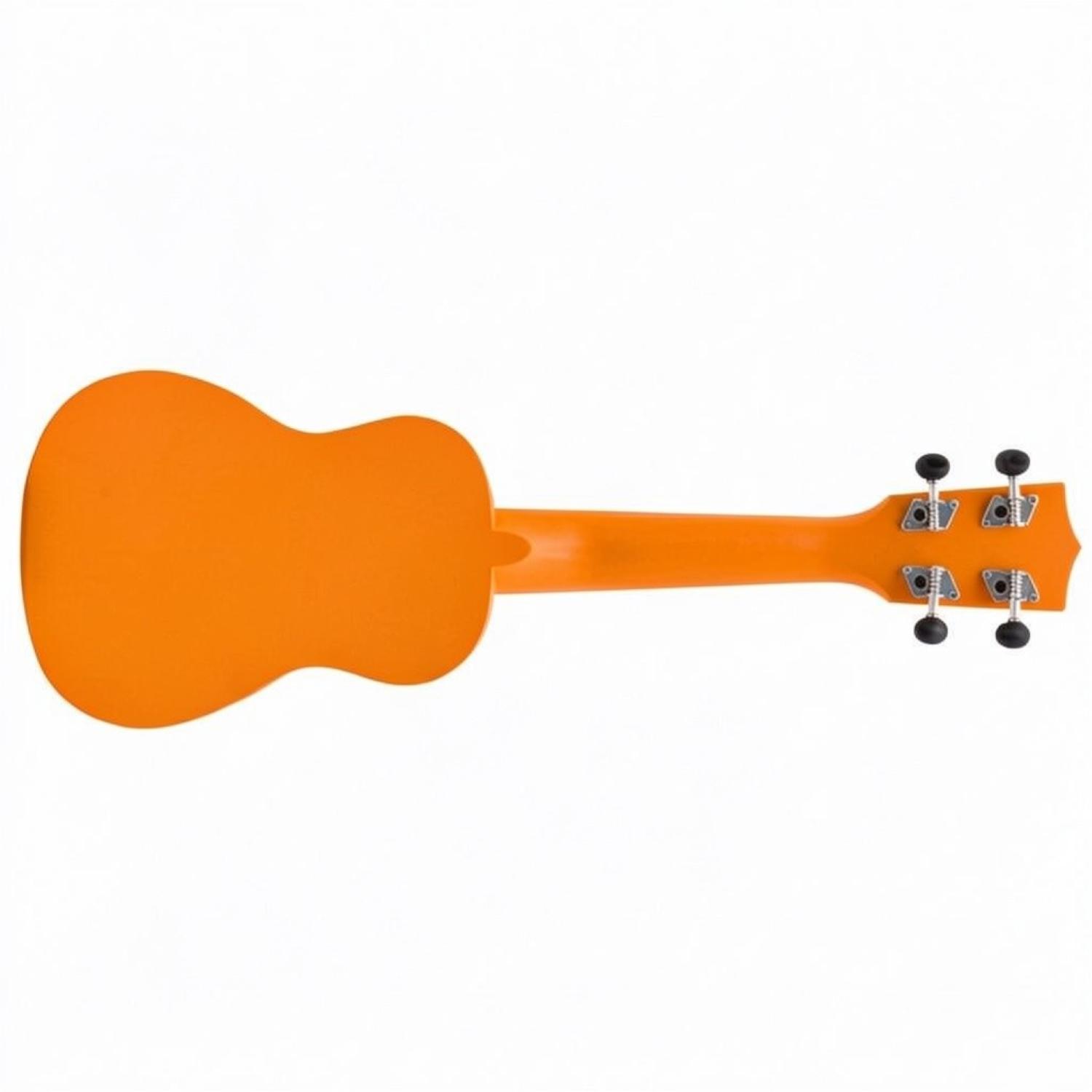 ffalstaff Ukulele Soprano 21" Superior Satinato con borsa, metodo rapido e kit 5 plettri (Arancione)